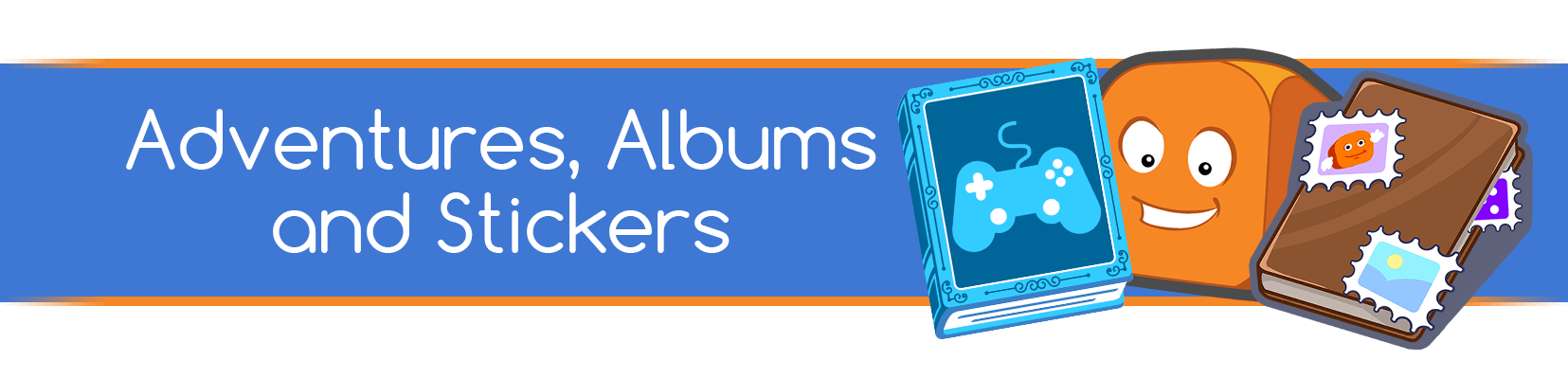 Overview of the Dice Clubs sticker system: players earn Adventure Currency, complete themed albums, and collect rare stickers to win exclusive rewards like new dice and cups.